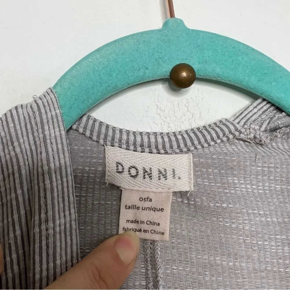 DONNI Ribbed open front airport cardigan travel lagenlook